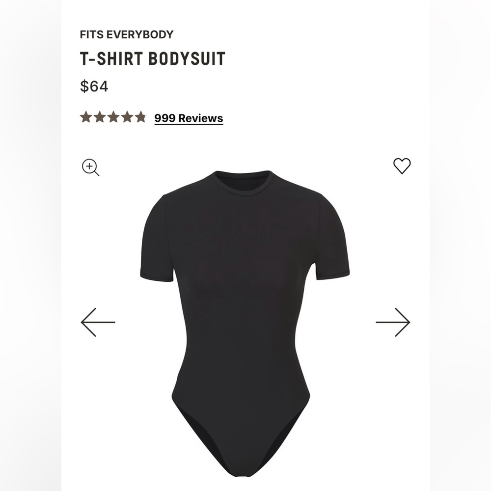 SKIMS T-SHIRT BODYSUIT🐈‍⬛